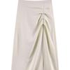 Damen Sommer Unregelmäßiger Chiffon Midi Rock - Schlankmachend Plissiert A-Linie mit Schlitz