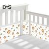 Breathable Mesh Crib Liner with Double-Sided Straps Baby Crib Safety Mesh Barrier Easy Installation Limb Protection Crib Bumper