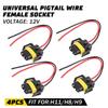 4x Wire Pigtail H11/H8/H9 Two Harness Fog Light Bulb Lamp Connector Socket Plug