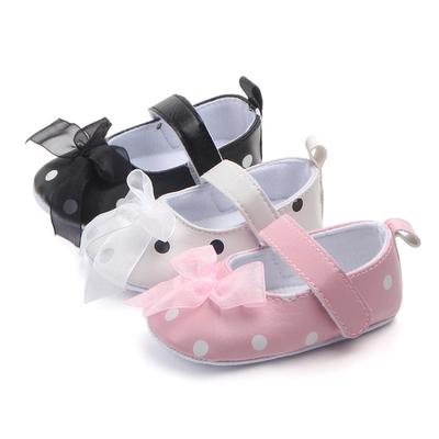 Primavera Estate Bambino Infantile Scarpe Carine Neonata Bow Dot Scarpe da culla indoor Primo camminatore