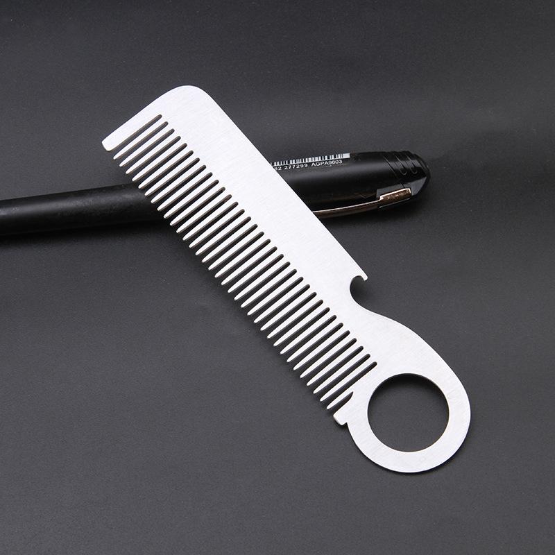 Stainless Steel Comb For Oil Head Portable Hair Comb Portable Beard Mini Comb Beard Mens Beard Comb Styling Hair Comb