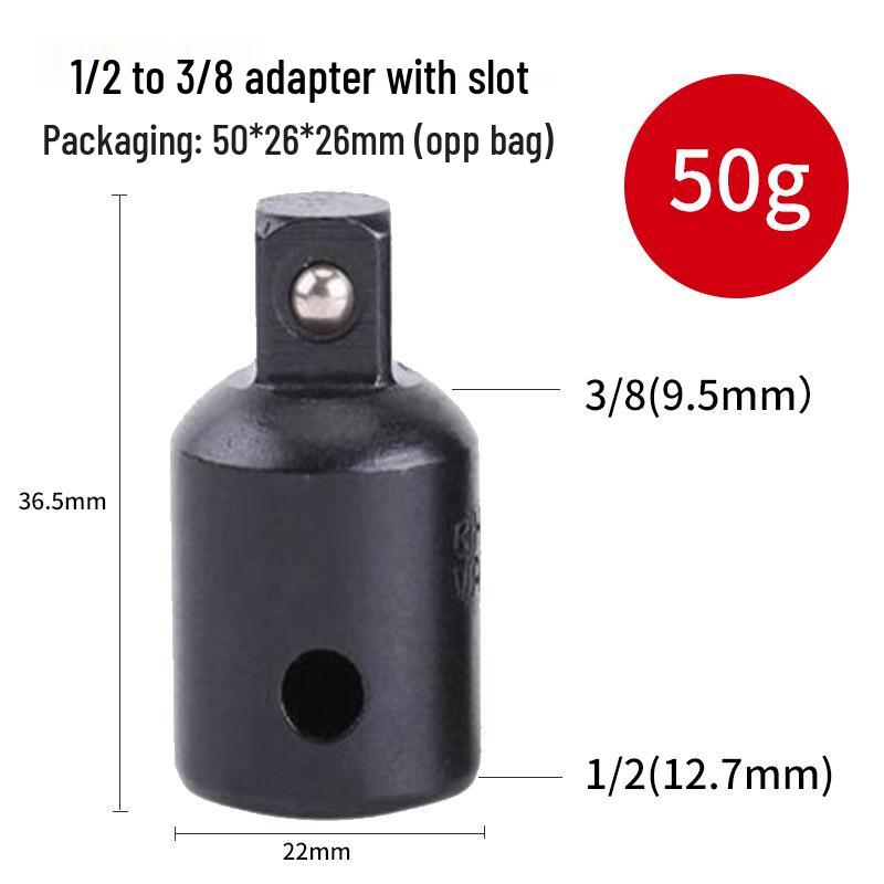 3-in-1 Ratchet Wrench Socket Adapter: 1/2 To 3/8 To 1/4 Conversion Head