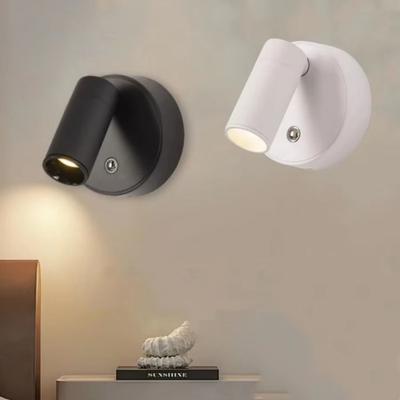 Kabellose LED-Wandleuchte 0,5 W Dimmbar Schnurlose Wandleuchte Einstellbare Helligkeit 360° Drehung Magnetische Wandleuchte