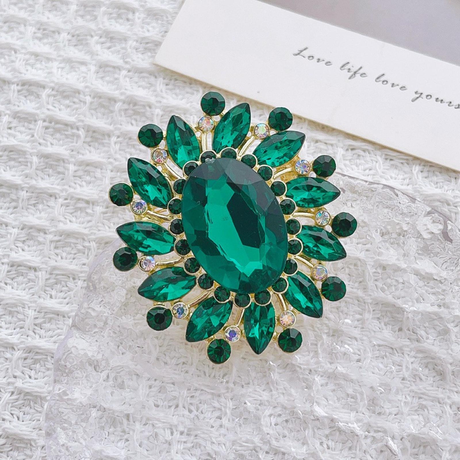 

Вишукана брошка з смоли, акрилу та стразів Імітація квіткової брошки Корейська мінімалістична квіткова жіноча шпилька One Size зелений