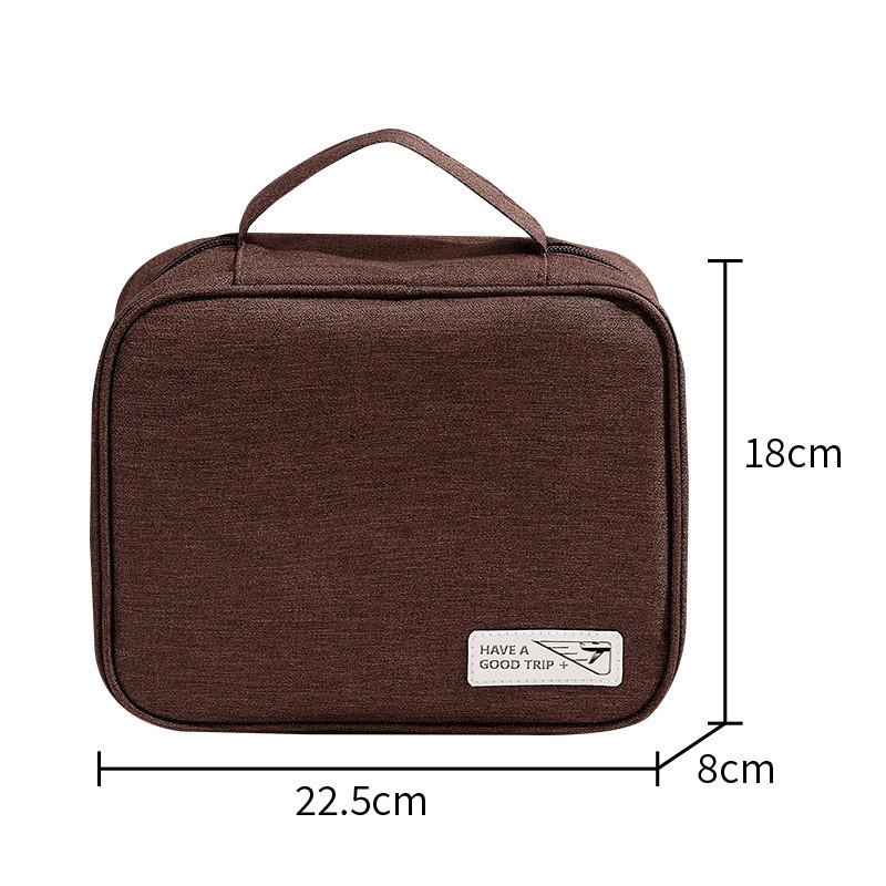 

Handbag Makeup Storage Bag Large Capacity Travel Toiletries Portable Convenient коричневый