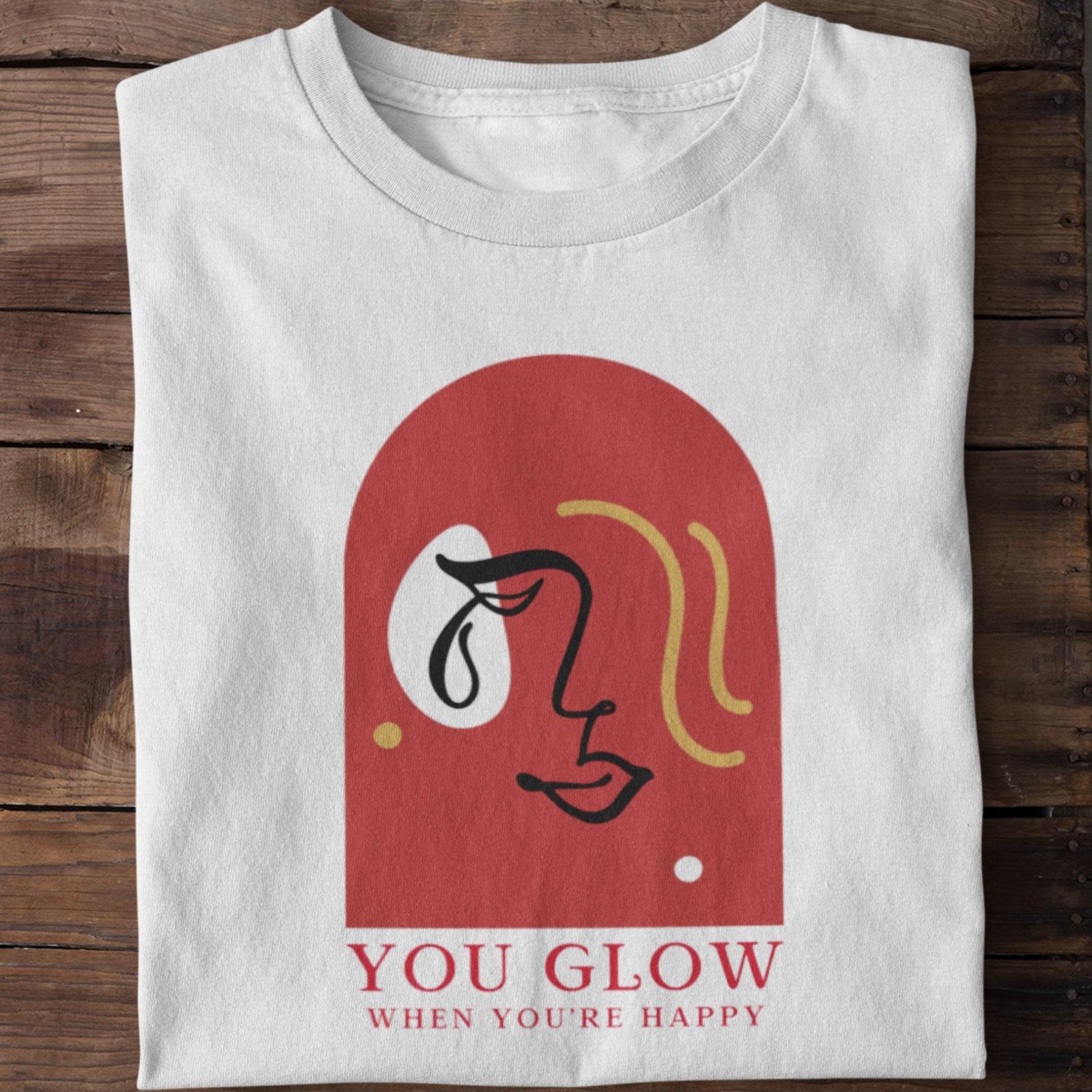 Abstract Face T-Shirt: Picasso Style Line Art, Unisex Cotton Tee M