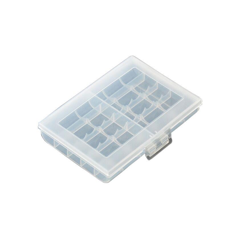 Hard Plastic Battery Holder Case Organizers Container For 2A 3A Size Batteries белый