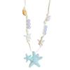 Bohemian Starfish Necklace Dopamine Bead Trendy Beach Necklace Fashion Starfish Shell Choker  Gift