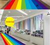 Rainbow Runway Floor Sticker: Removable, Self-Adhesive Decoration for Kids' Rooms, Malls, and Schools