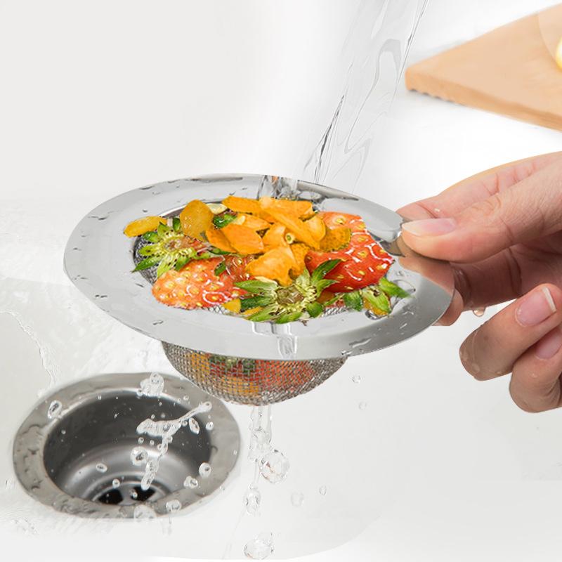 Stainless Steel Sink Filter Home Kitchen Bathtub Bathroom Sewer Floor Drain Outfall Anti-Clog Slag Strainer Barrier Accessories