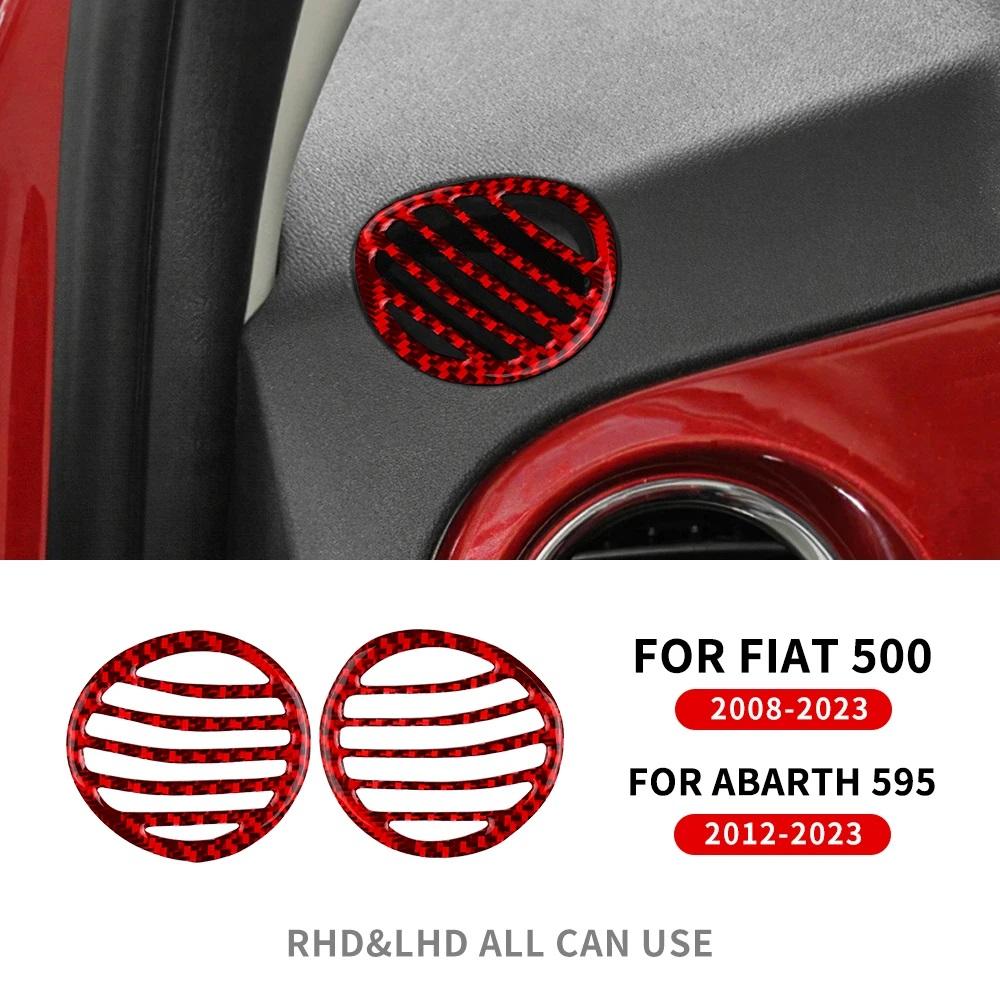 Real Soft Carbon Fiber Sticker For Fiat 500 Abarth 595 2012 2013 2014 2015 2016 2017 2018 2019 2020 2021 2022 2023 AC Trim