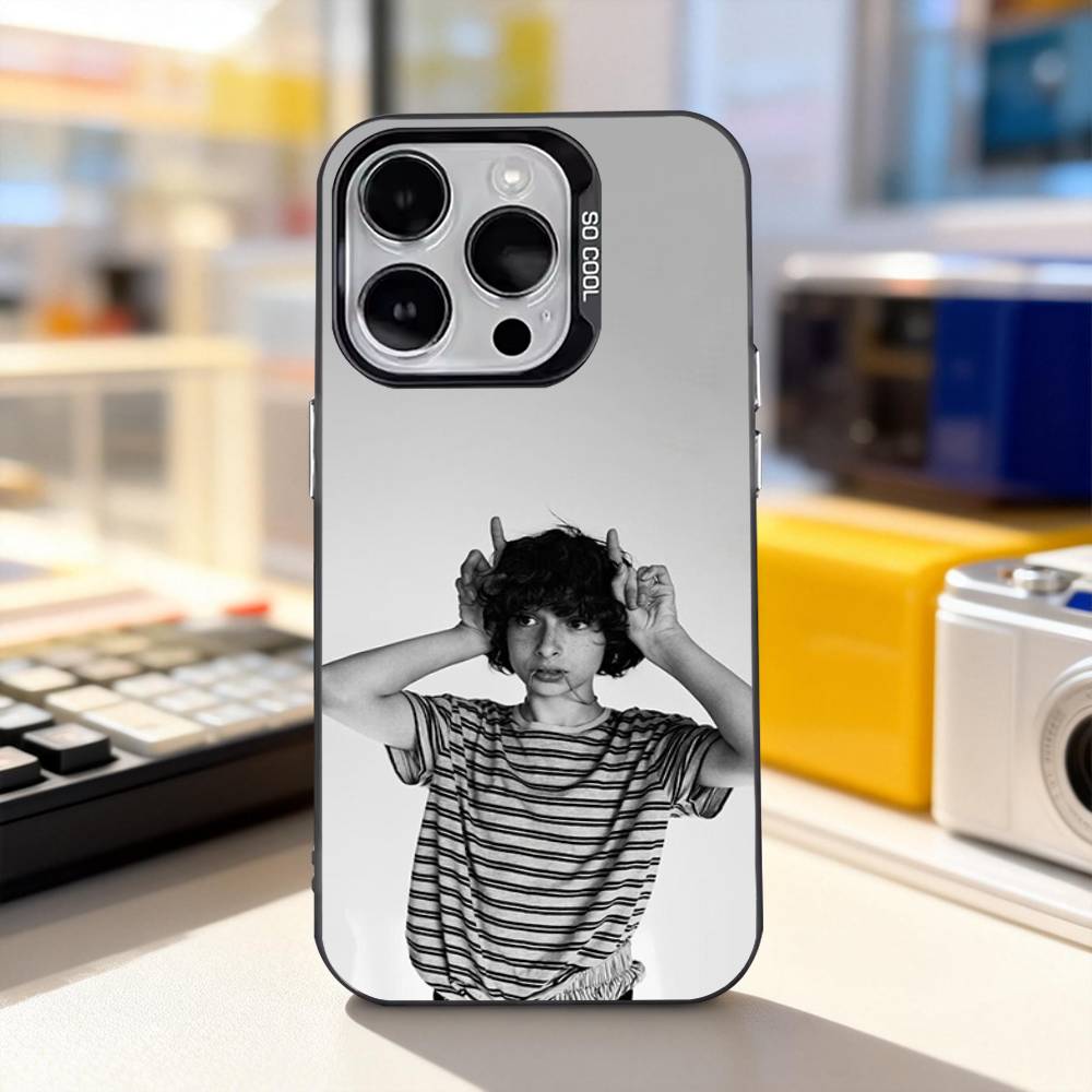 F-Finn W-Wolfhard Singer For iPhone 11,12,13,14,15,16,17,Pro,Max,Plus,E,Air,Mini Phone Case IMD Matte Black
