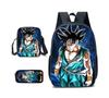 New animation cartoon dragon ball backpack, primary and secondary school schoolbag, satchel, shoulder bag, pencil case three-piece set
