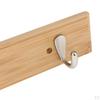 4 Hooks Bamboo Wall-Mounted Coat Hanger Rail Rack Hook Keys Holder