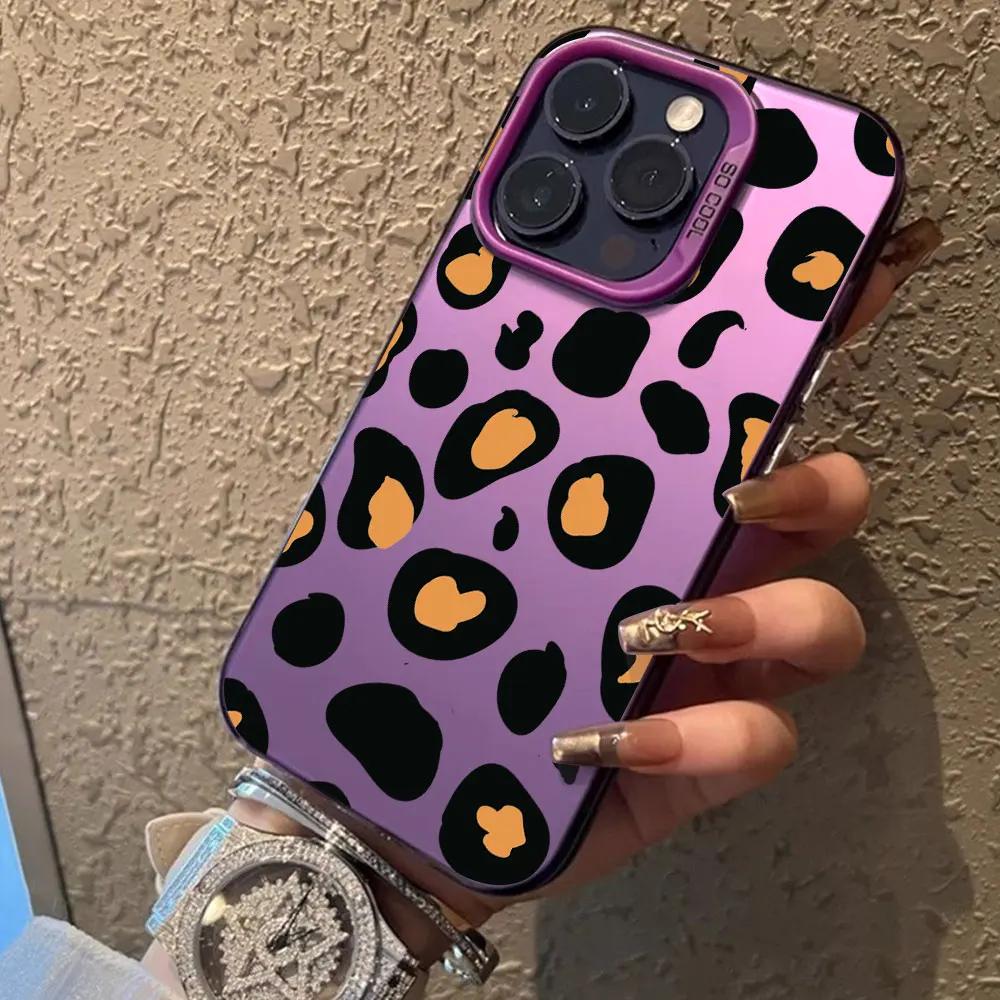 For Redmi Note 13 4G 5G 12 11 10 8 13 Pro Plus Max Luxury Leopard Color Silver IMD Case Note 10s 11s 12S 13R 12R Phone Cover