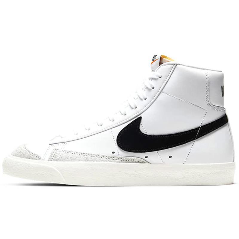Nike Baskets pour femmes Blazer Mid 77 Vintage 'Blanc Noir' Chaussures de skateboard CZ1055-100