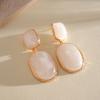 European and American silver needle geometric resin acrylic stud earrings summer small fresh earrings light luxury high-end earrings women