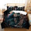 3D Skull Head Series Home Bedding Set Horror Pattern Quilt Cover Pillow Case 2/3 Halloween AU180 * 210 Full Size Home Decoration