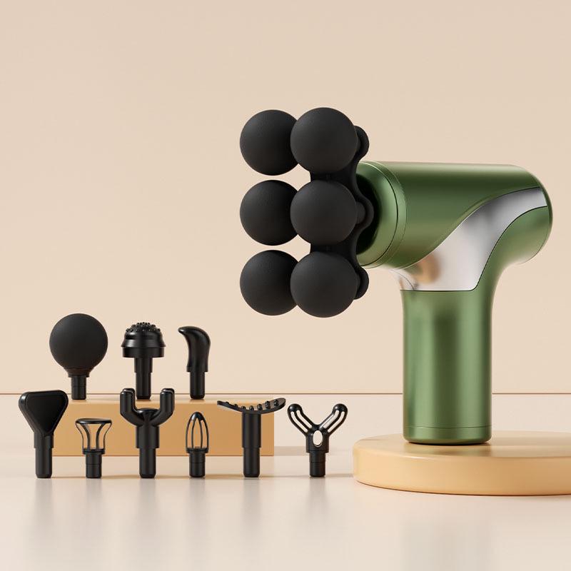 Mini Portable Rechargeable Muscle Relaxer with Multi-ball Attachments Button Control