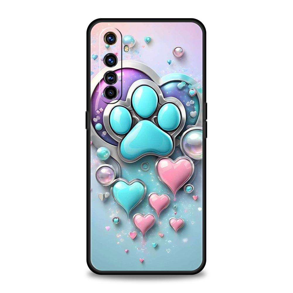 Og Paw Print Aesthetics Case For Realme C67 C63 C55 C53 C35 C25 C21 GT 2 3 5 6 10 11 12 13 Pro Plus 5G Soft TPU Phone Cover Bags