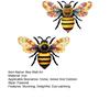 Metal Bee Wall Art Outdoor Large Bee Wall Hanging Sculpture with Floral Wings for Garden Patio Yard Lawn Fence Decor