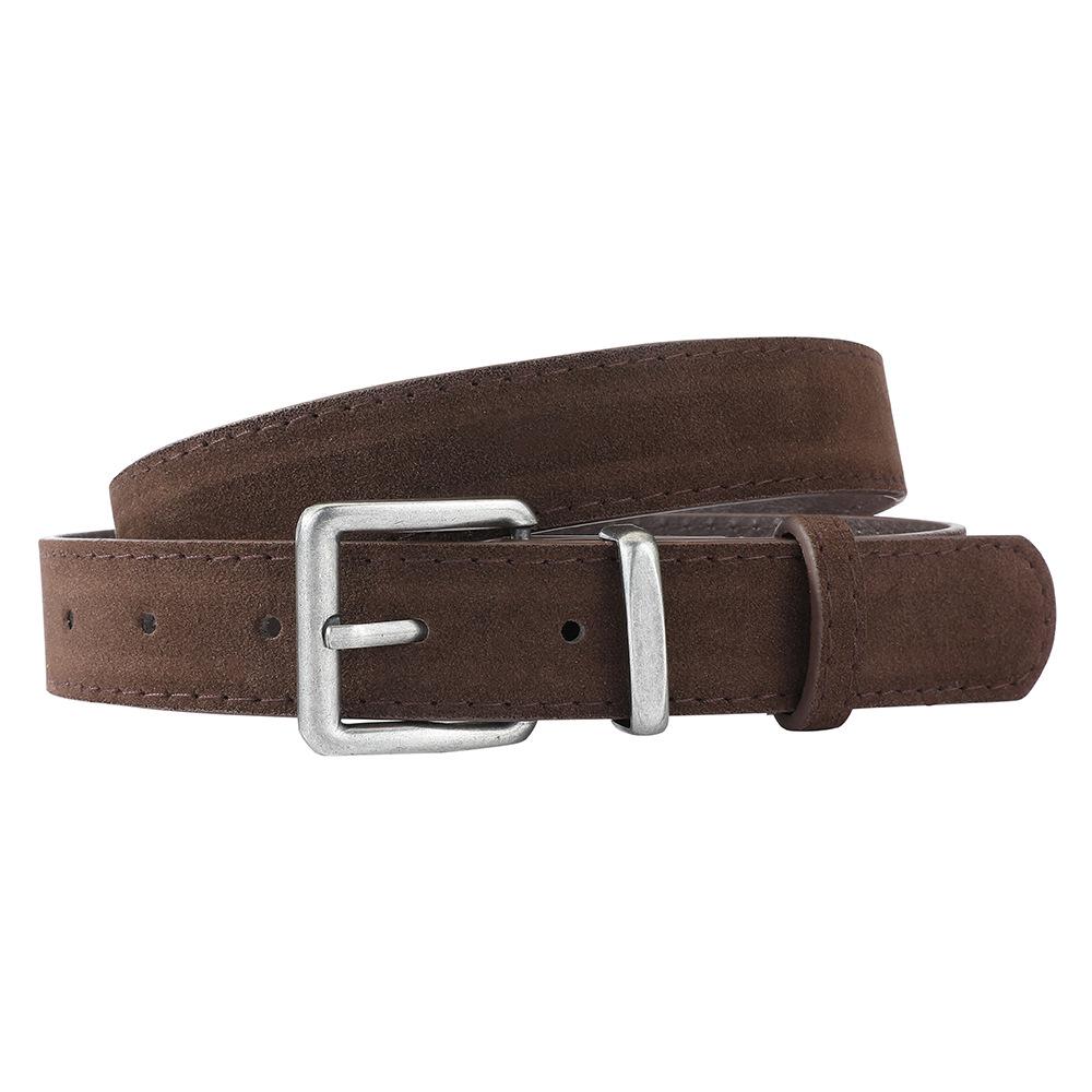 

Женский ретро замшевый ремень с пряжкой-штифтом: Элегантный и универсальный кожаный аксессуар для джинсов и костюмов