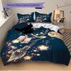 3pcs Witch Broomstick Bedding Set, Includes 1 Comforter + 2 Pillowcases, Without Pillow Inserts, Soft Comfortable, Lightweight Breathable, P