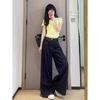 Plus Size Women’s High Waist Retro Wide-Leg Jeans - Autumn Relaxed Fit