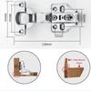 Stainless Steel Cabinet Door Hinges Soft Close Quiet with Screws Concealed Hinges Wardrobe Door Furniture