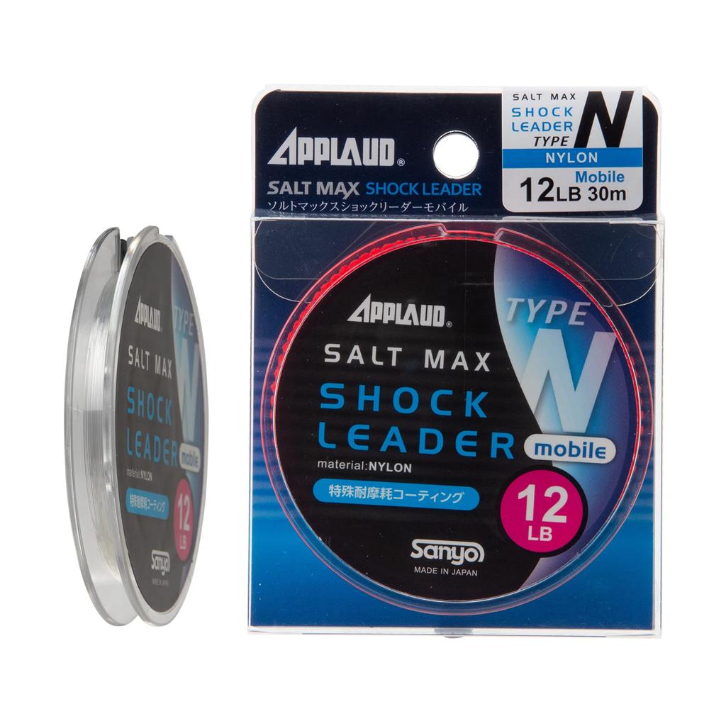 Sanyo Nylon Shock Leader Approved Salt Max Mobile Shock Leader Type N Nylon 30m 30lb Clear