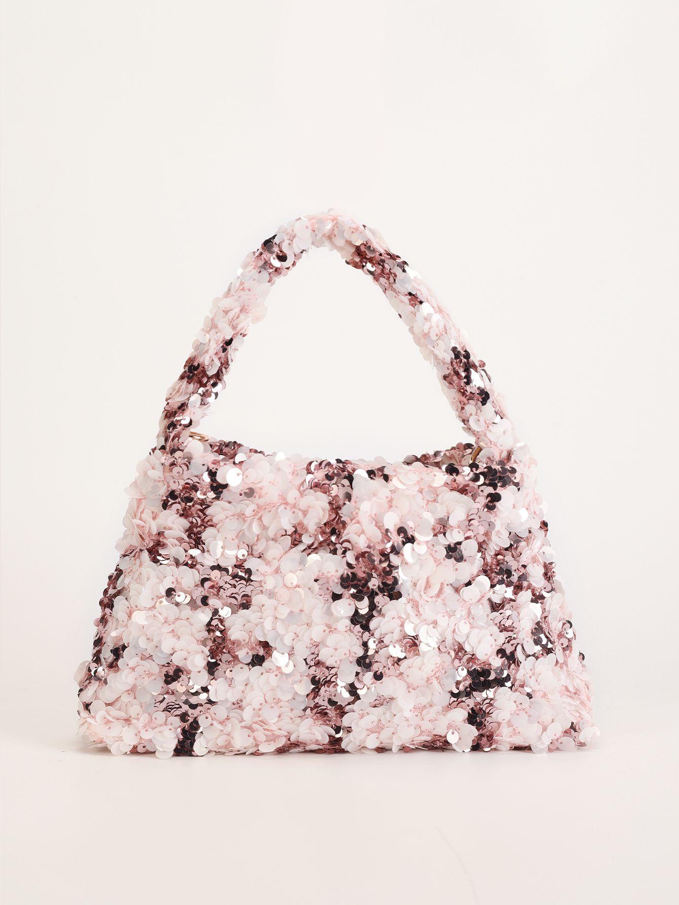 

New sequined handbag high-end dinner bag chain oblique span women s shoulder bag fashion women s bag