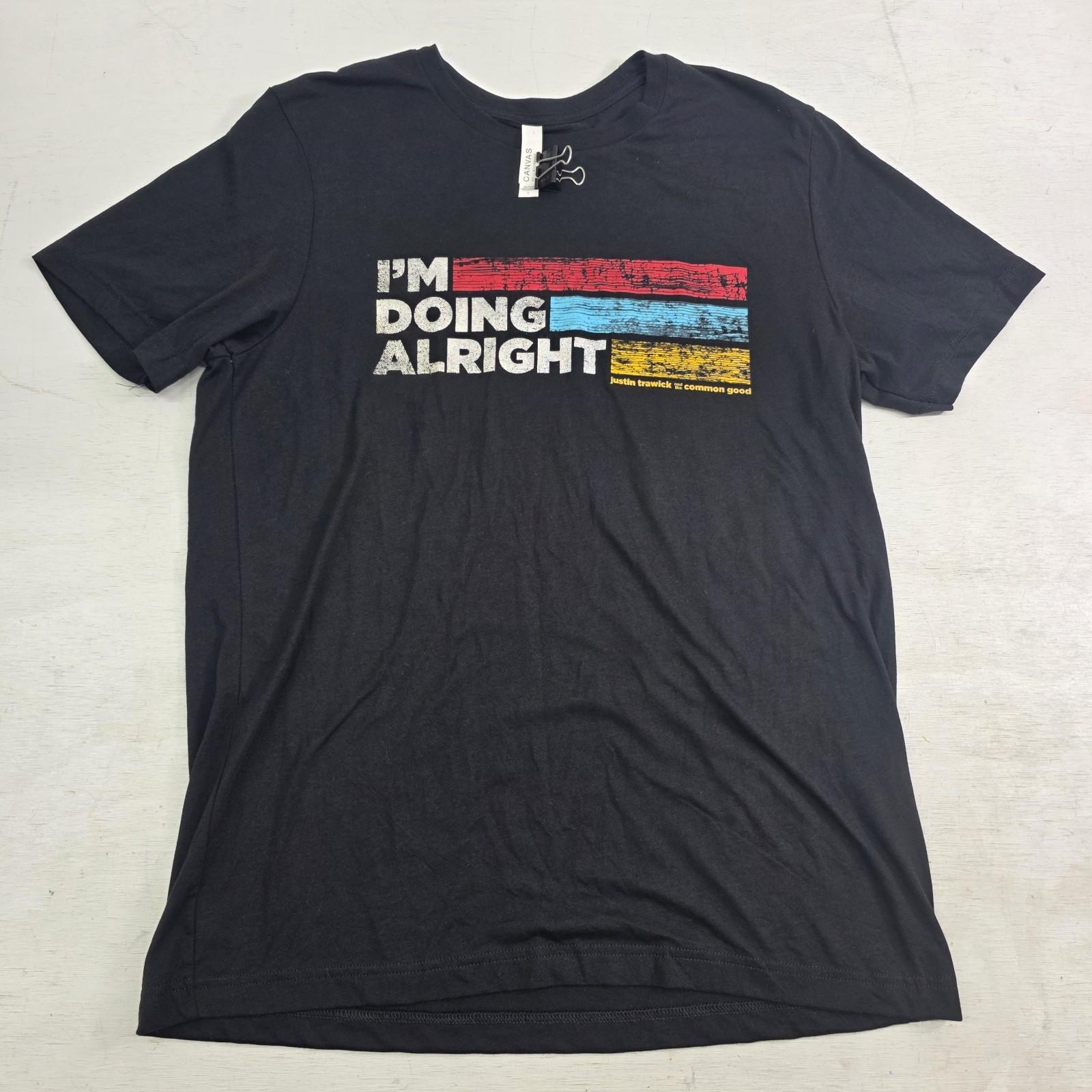 Justin Trawick And The Common Good Im Doing Alright Folk Band T-Shirt Men s Sz L XL