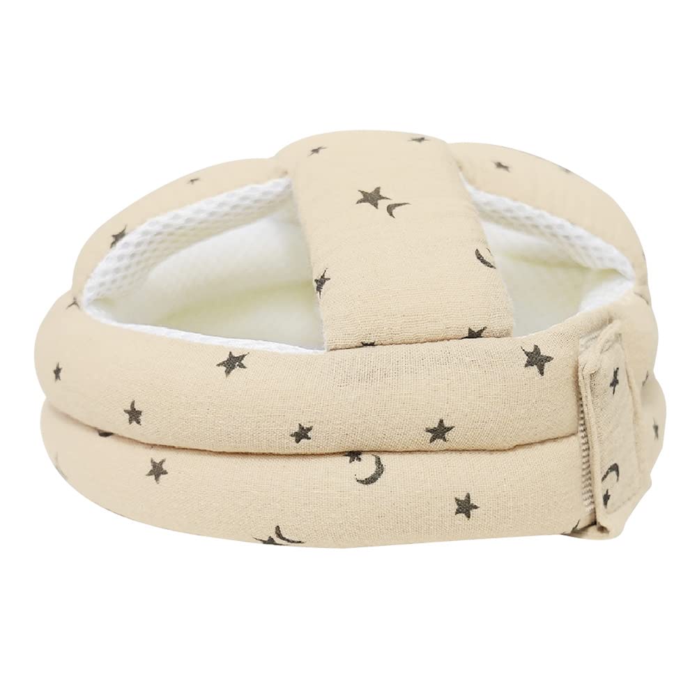 regalo Baby Baby Head Prevents Bumps and Indoor Natural Helmet, Guard, Protector, Falls, Washable, Use, (Greige)