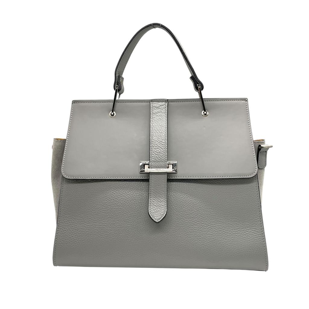 Used CAMELLIAHandbag gray leather/Suede Women