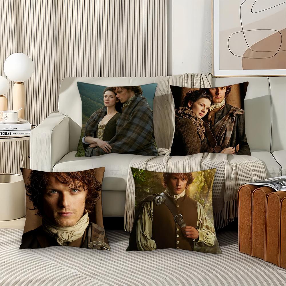 Jamie Fraser Tv Show Outlander Pillow Case Office Cushions Suitable For Sofa Car Bedroom Decorative Cushion Cover