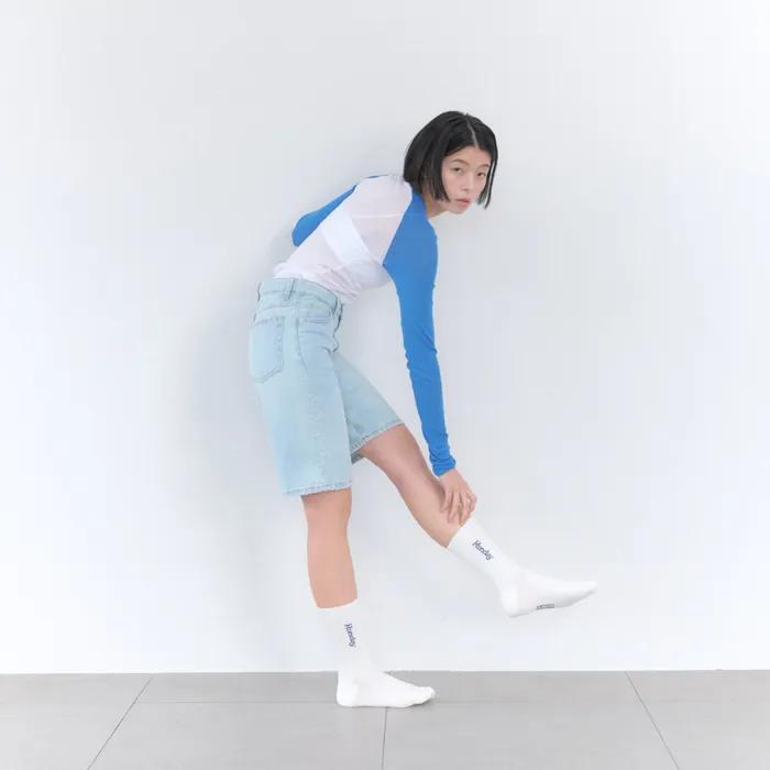 [IHM26SS14] Monday Crew Socks Off-White