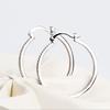 Thin Line Stone Pave Hoop Earrings Minimalist Sparkling Elegant Women Jewelry