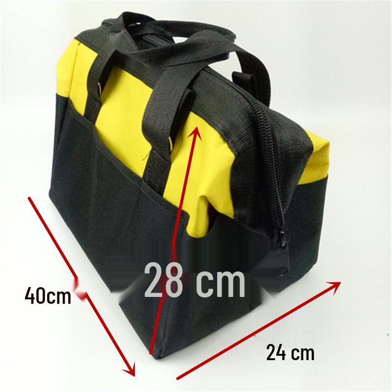 Extra Large Wear-Resistant Canvas Electrician Tool Bag with Shoulder Strap - Multifunctional Repair Bag