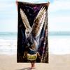 1PC Custom Name Ethereal Owl Fantasy Art Beach Towel Highly Absorbent And Sand-Resistant Towel for Swimming, Pool, Yoga, And Travel Lightweight