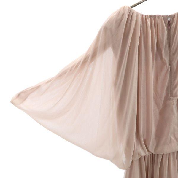 unused nano universe Check switching Five-quarter sleeve Spandex drape 2-way one piece Women Used