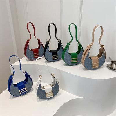 Fashionable Bags for Women In Spring Simple New Style for Women's Hand Bags Underarms Fashion One-shoulder Crescent Bags