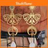 Bohemian Gold Moon And Sun Butterfly Dangle Earrings For Women