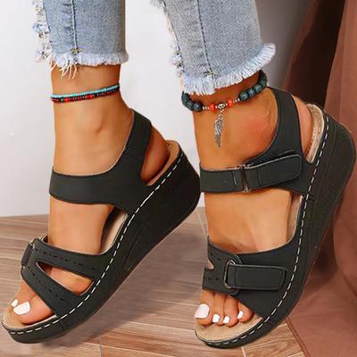 Fashion New Open Toe Summer Women Sandals Fashion Platform Beach Womens Sandals Wedge Buckle Female Footwear Women's Orthopedic Sandal