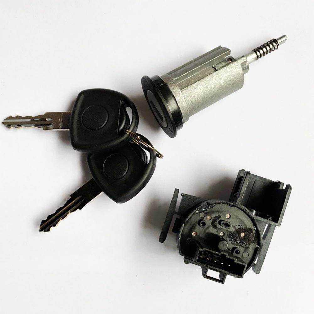 Ignition Switch Barrel Lock Set W/ 2 Keys For Opel Vauxhall Corsa Meriva 0913694