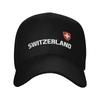 Gorra Unisex para Mujer Bandera de Suiza Retro Gorras de Béisbol Ajustable Ropa Casual