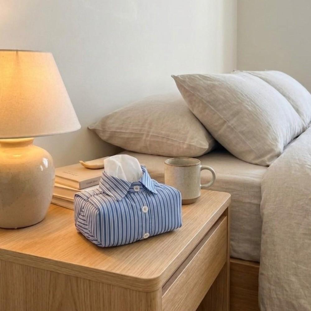 Korean Style Tissue Box Cover Lapel Shirt Shaped Tissue Holder Desktop Storage Bag  Desktop