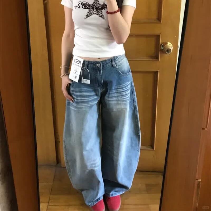 Zuose Women s Low-Waist Wide-Leg Denim Jeans XL