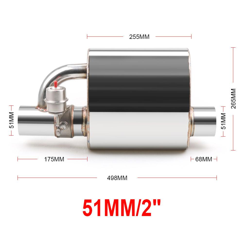 2 ZOLL-3 ZOLL Einlassschweißen auf einzelnem elektrischen Auspuffschalldämpfer mit drahtlosem Fernbedienungsschalter Ablassventil Auspuffausschnitt