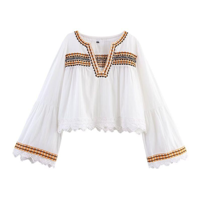 Za Autumn New Women Clothes 2025 Western Style Fashion Simple Embroidery Shirts Shorts 2903241 2903242