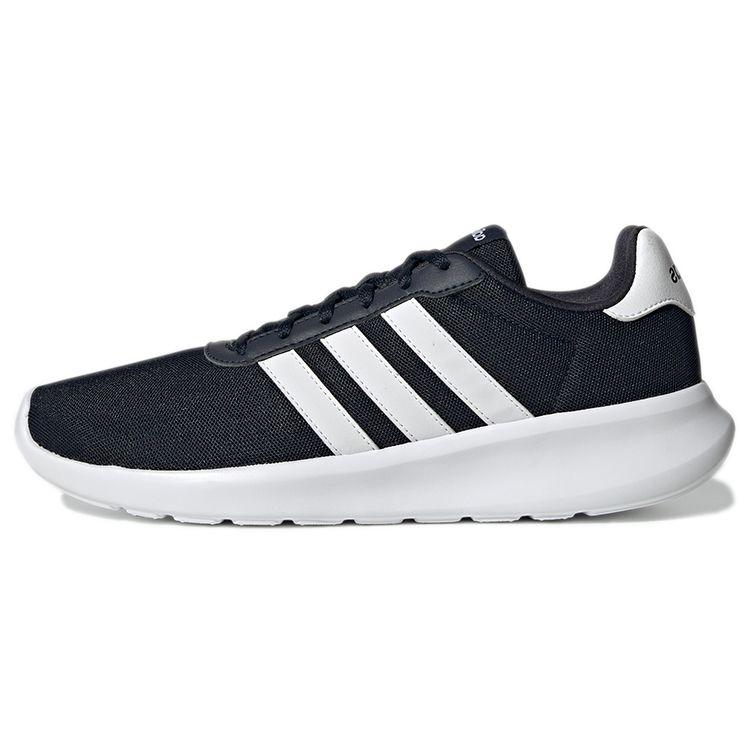 Adidas Lite Racer 3.0 Comfortable Shock Absorption Slip Resistant Durable Low Top Casual Running Shoes Men Sneaker Dark-Gray Ink-Blue GY3095